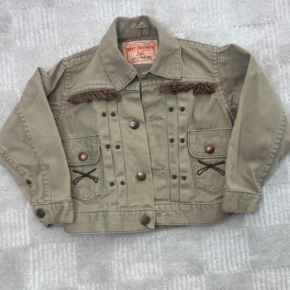 Rare 1950s Walt Disney Official Davy Crockett Frontier Marshall Jacket Size 4